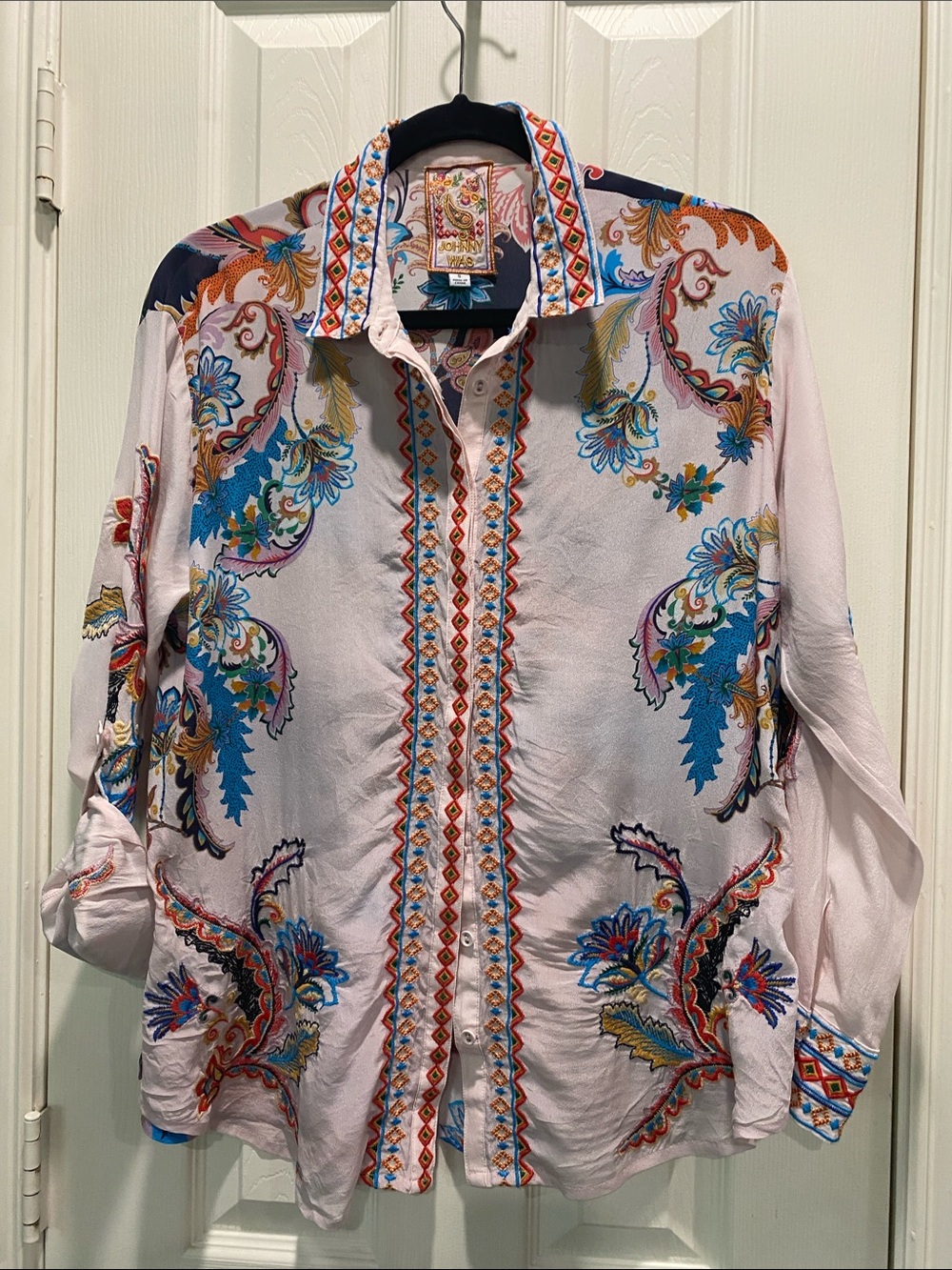 Johnny Was Morelia Paisley & Floral Button-Up Shirt